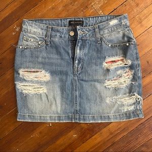 Distressed Denim skirt
